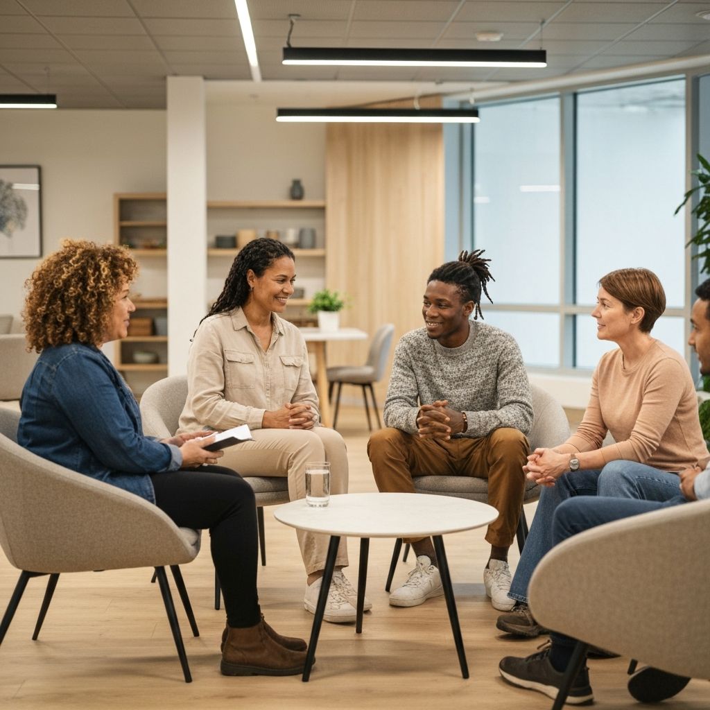 People in supportive mental health setting